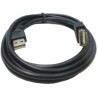 CABLE USB 2.0 MACHO A HEMBRA 5 MTS