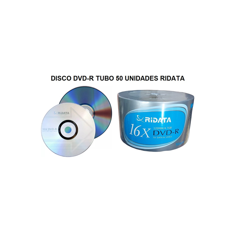 DISCO DVD-R TUBO 50 UNIDADES RIDATA